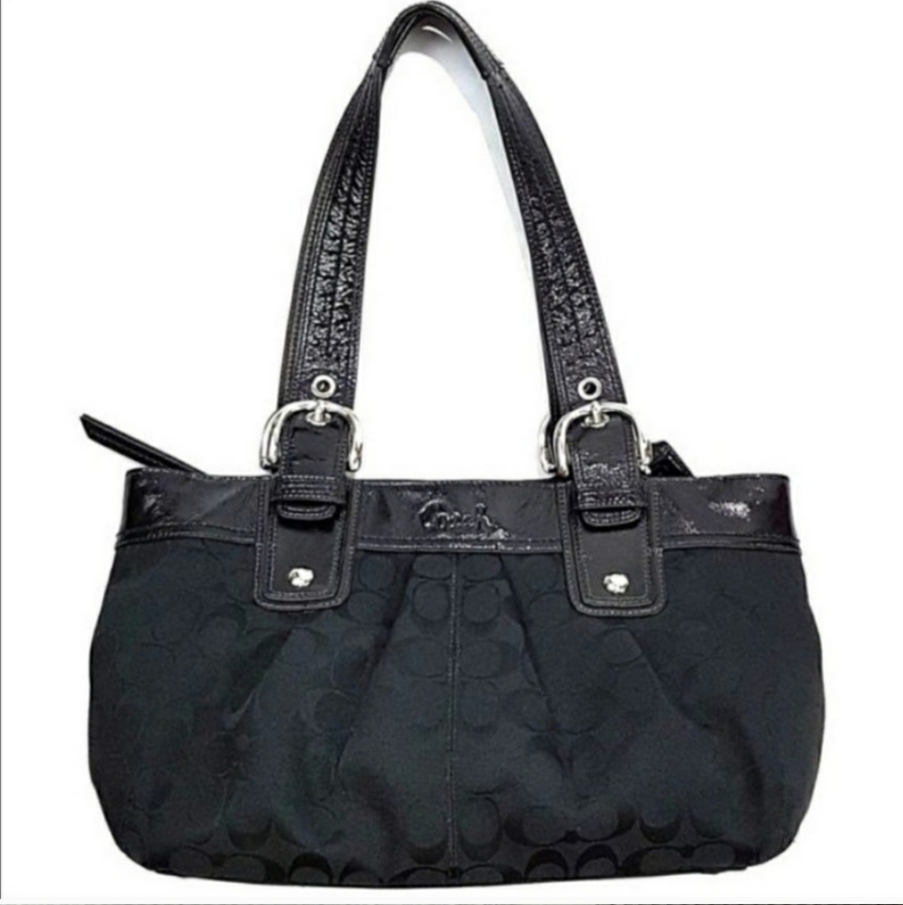 Coach Soho Pleated Black Classic Print